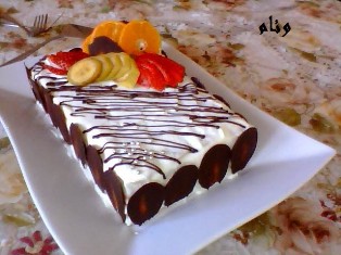 طورطة بالكريم والبسكوي 7