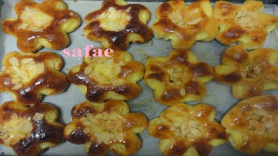 بريوش بالكريم باتسيير على شكل وردة